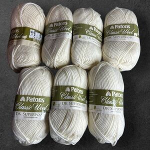 Patons DK Superwash color Aran lot of 7 new pure wool 50g each
